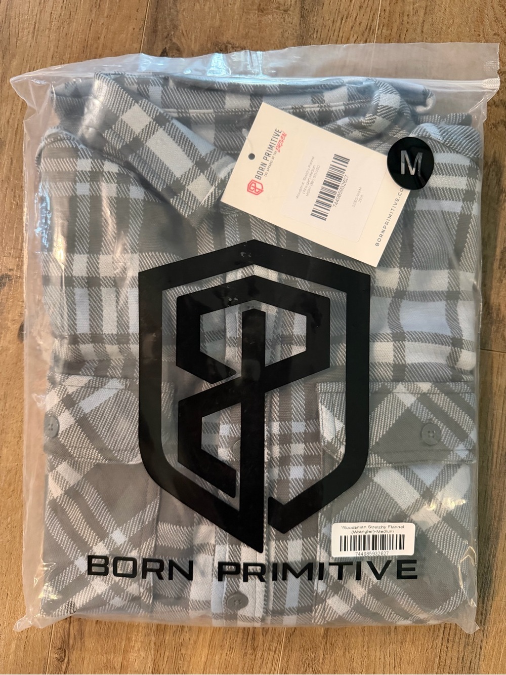 Born Primitive Gray & White Plaid Casual Button-Down Shirt